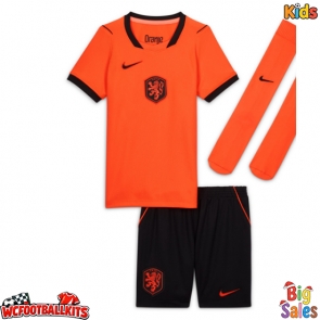Netherlands Replica Home Stadium Kit for Kids World Cup 2026 Short Sleeve (+ pants)